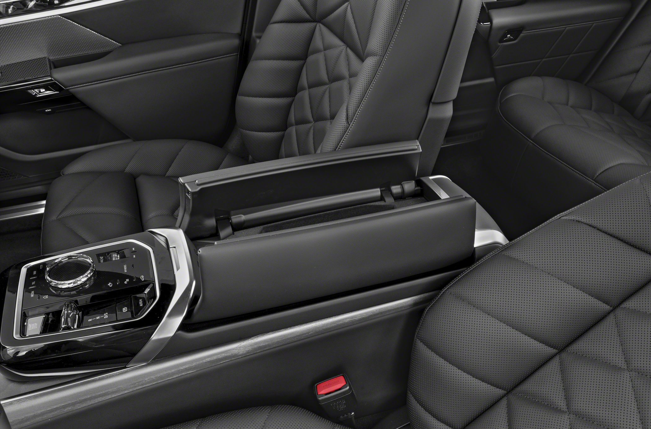 Premium perforated leather seats and advanced center console controls