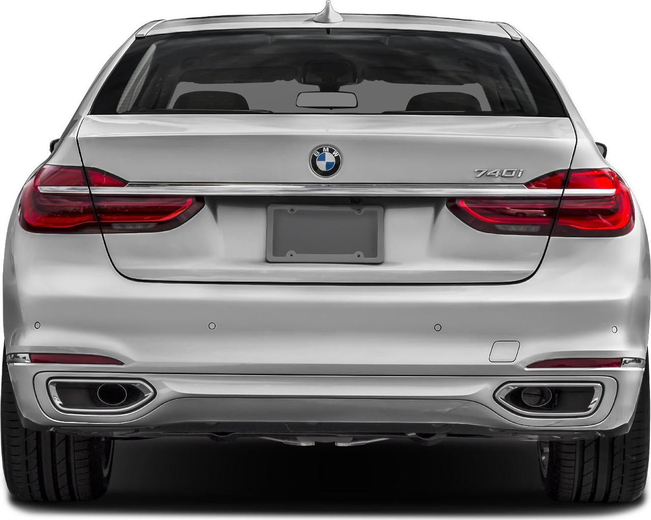 Rear view with LED taillights and dual exhaust outlets