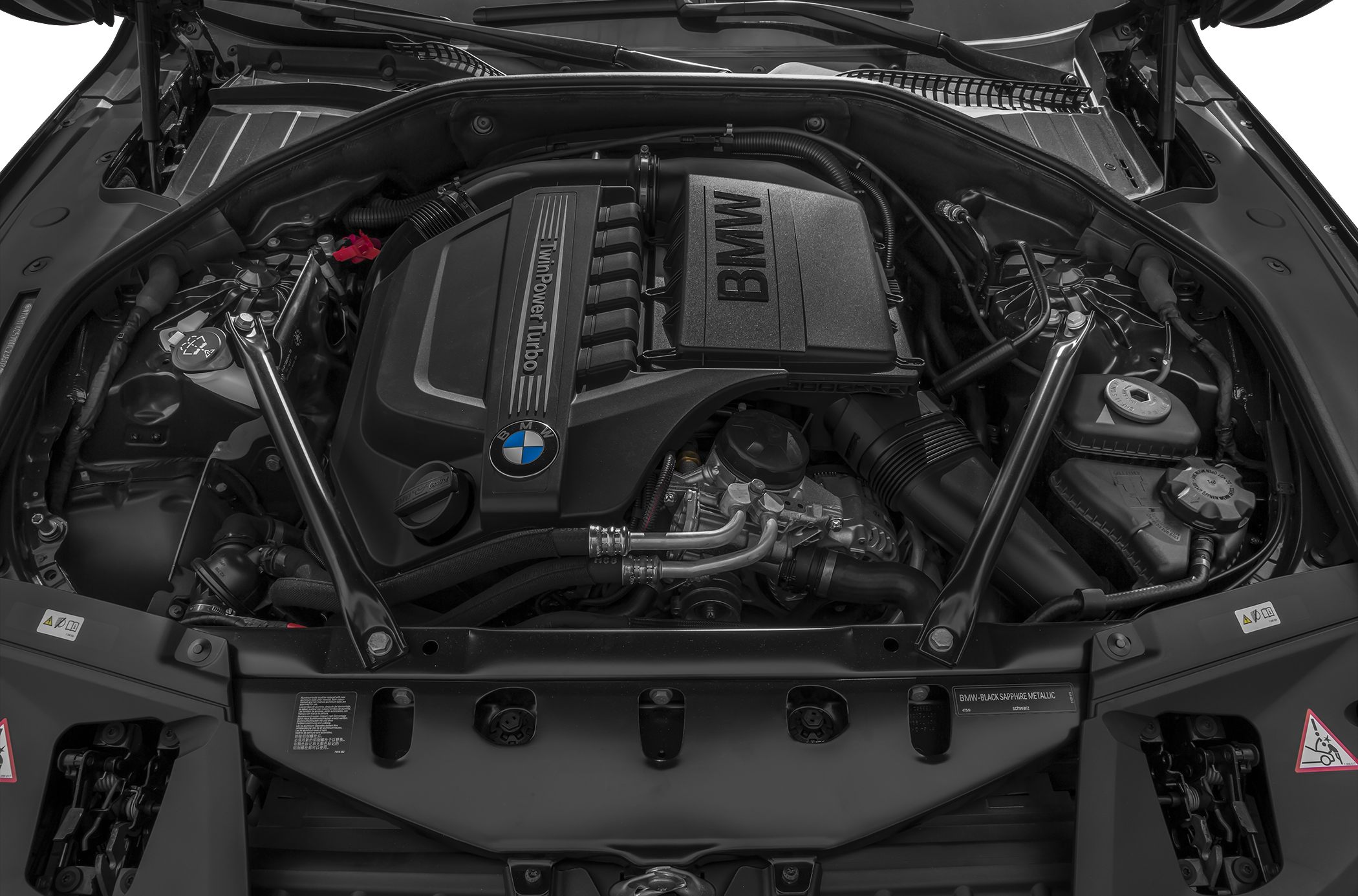 BMW TwinPower Turbo engine bay with structural reinforcements