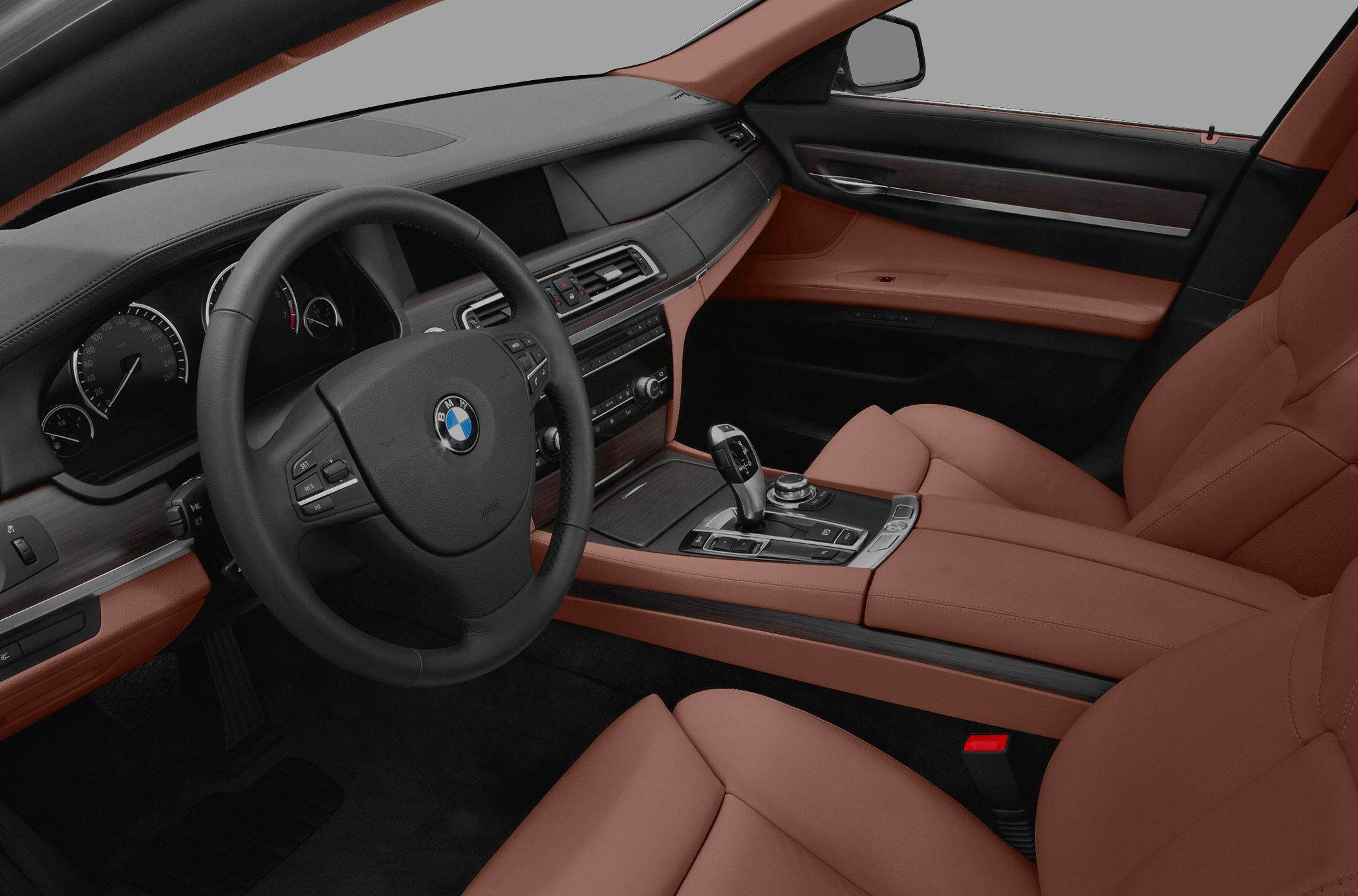 Luxury interior with leather seating and advanced dashboard controls