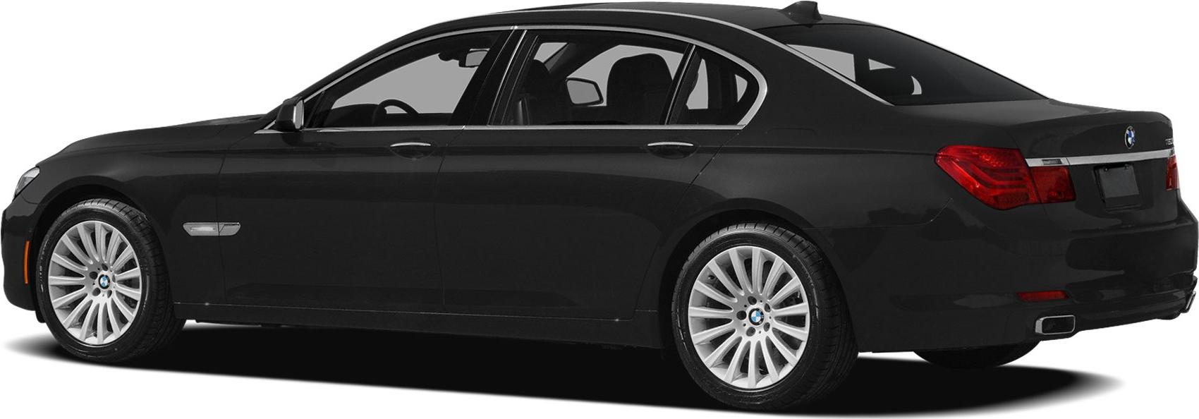 Black long-wheelbase luxury sedan side profile with alloy wheels