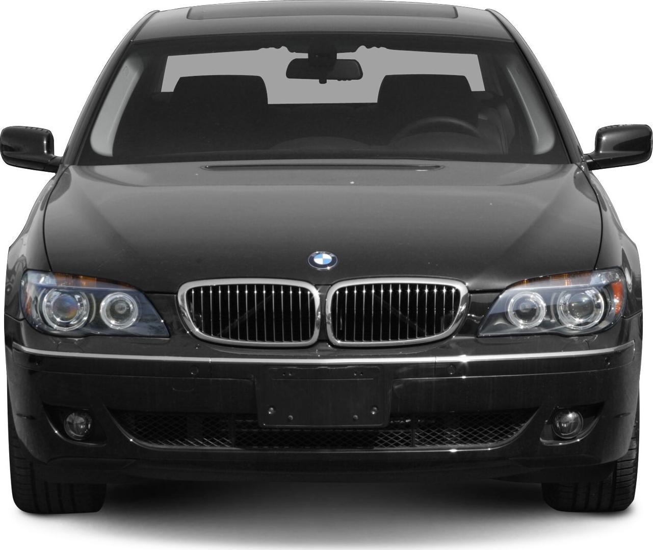 BMW 7 Series front grille and headlights close-up