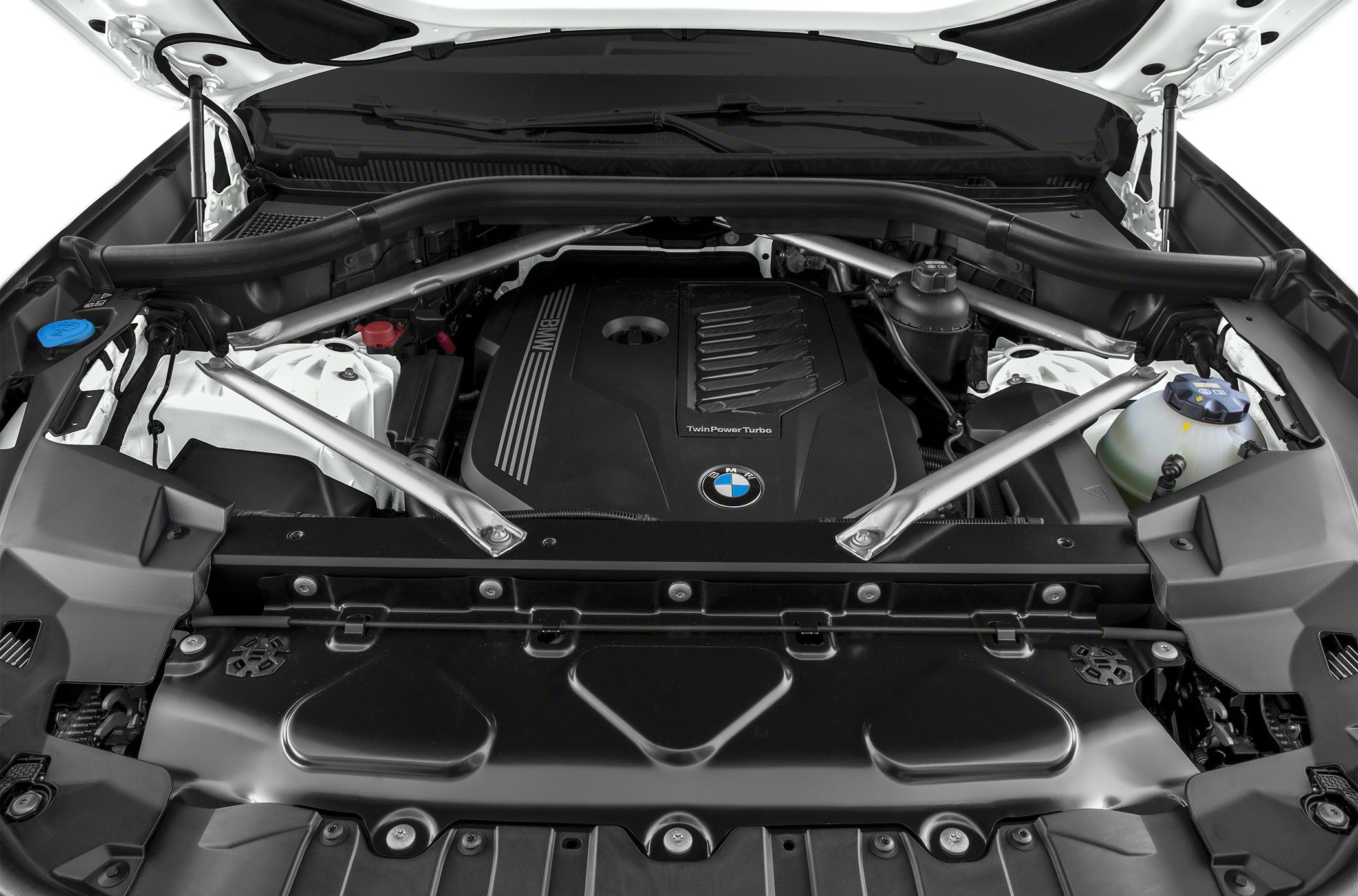 BMW engine bay with TwinPower Turbo system and structural braces