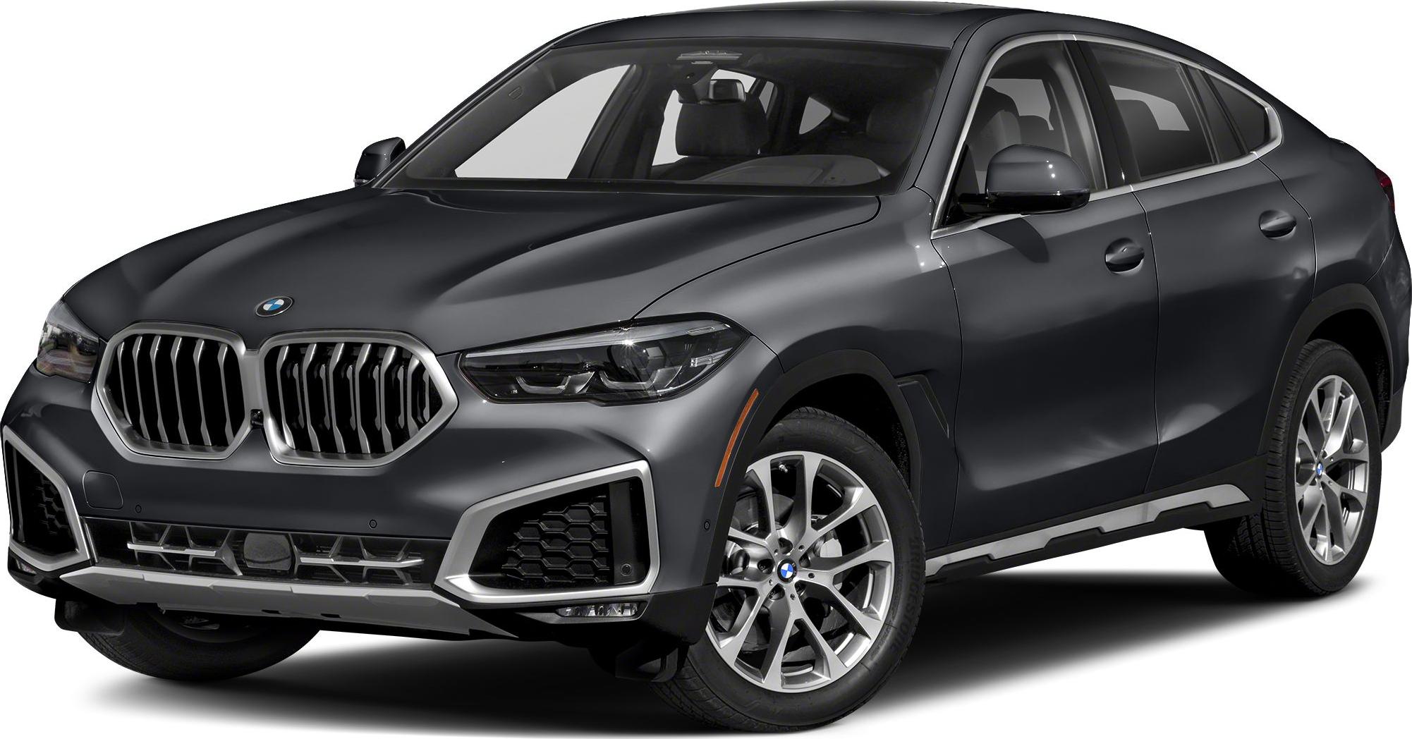 Front and side view showing kidney grille and alloy wheels
