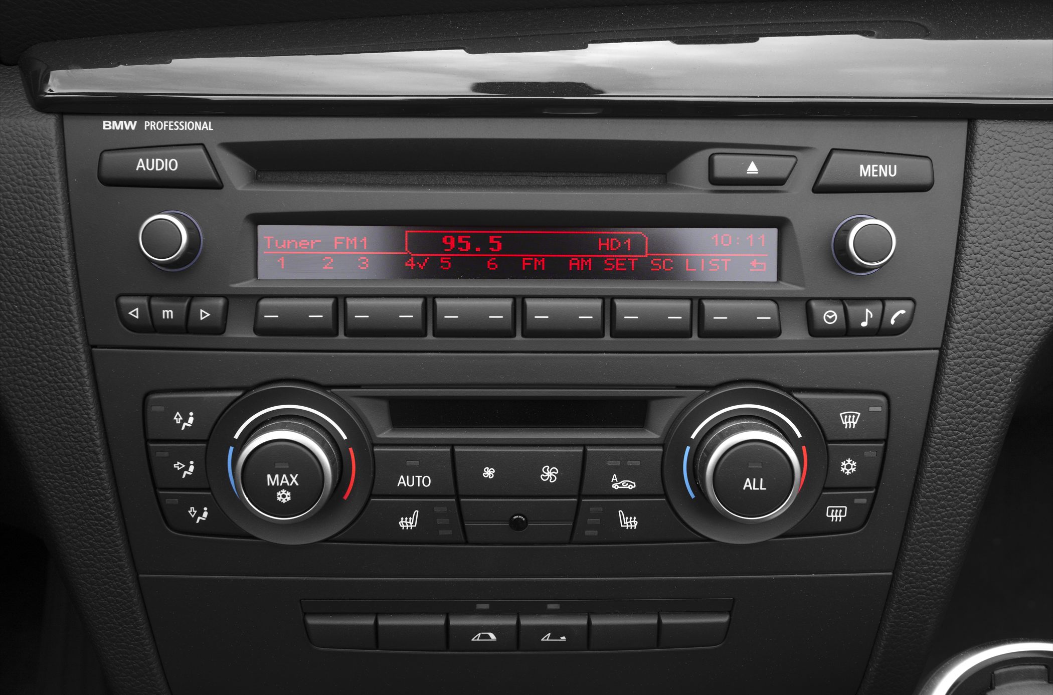 Car audio system and dual-zone climate control panel