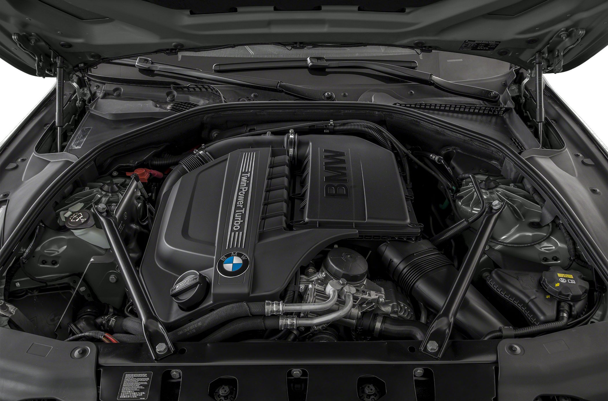 TwinPower Turbo engine bay with visible components and structure