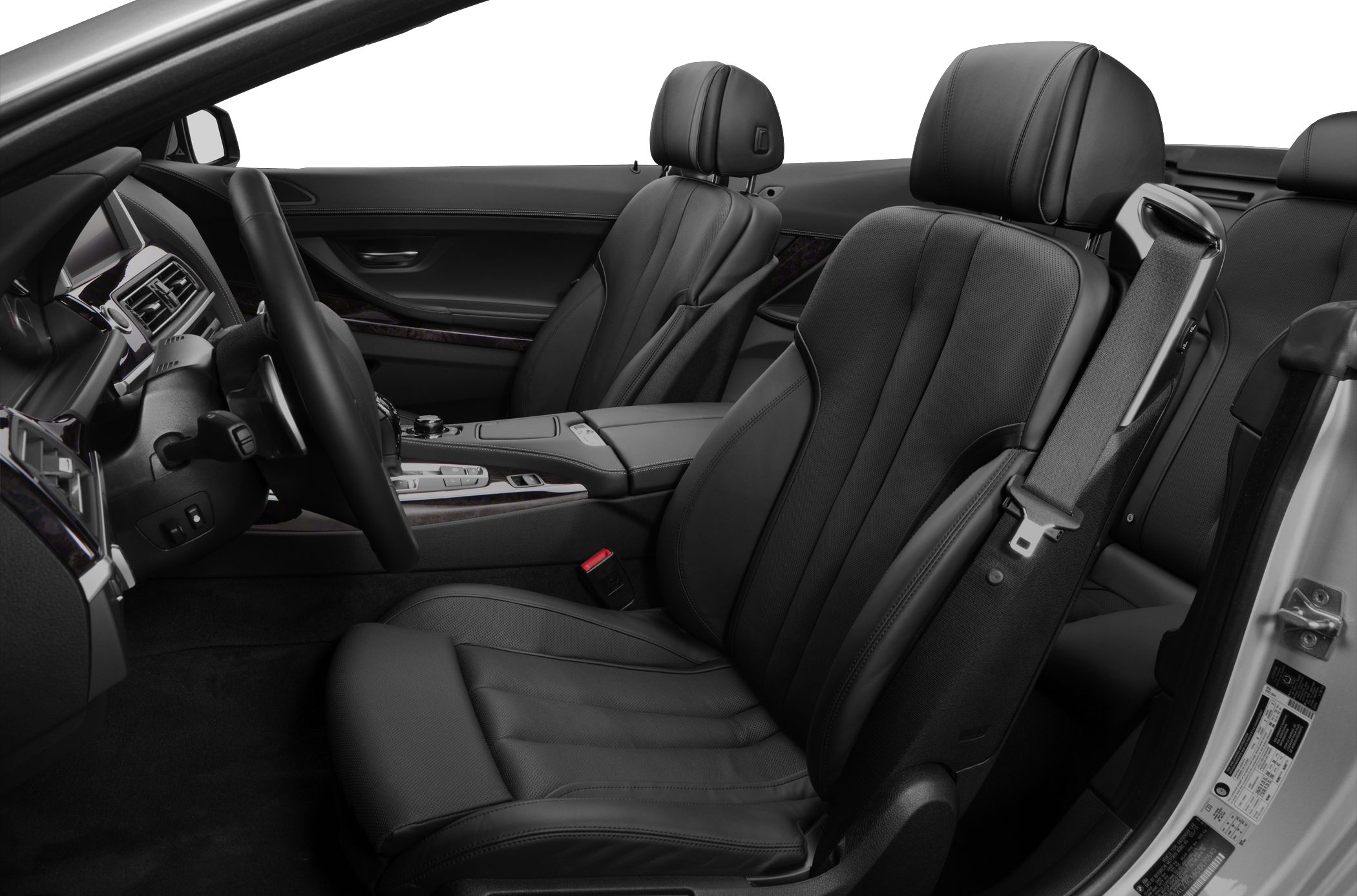 Luxurious black leather seats and ergonomic interior design.