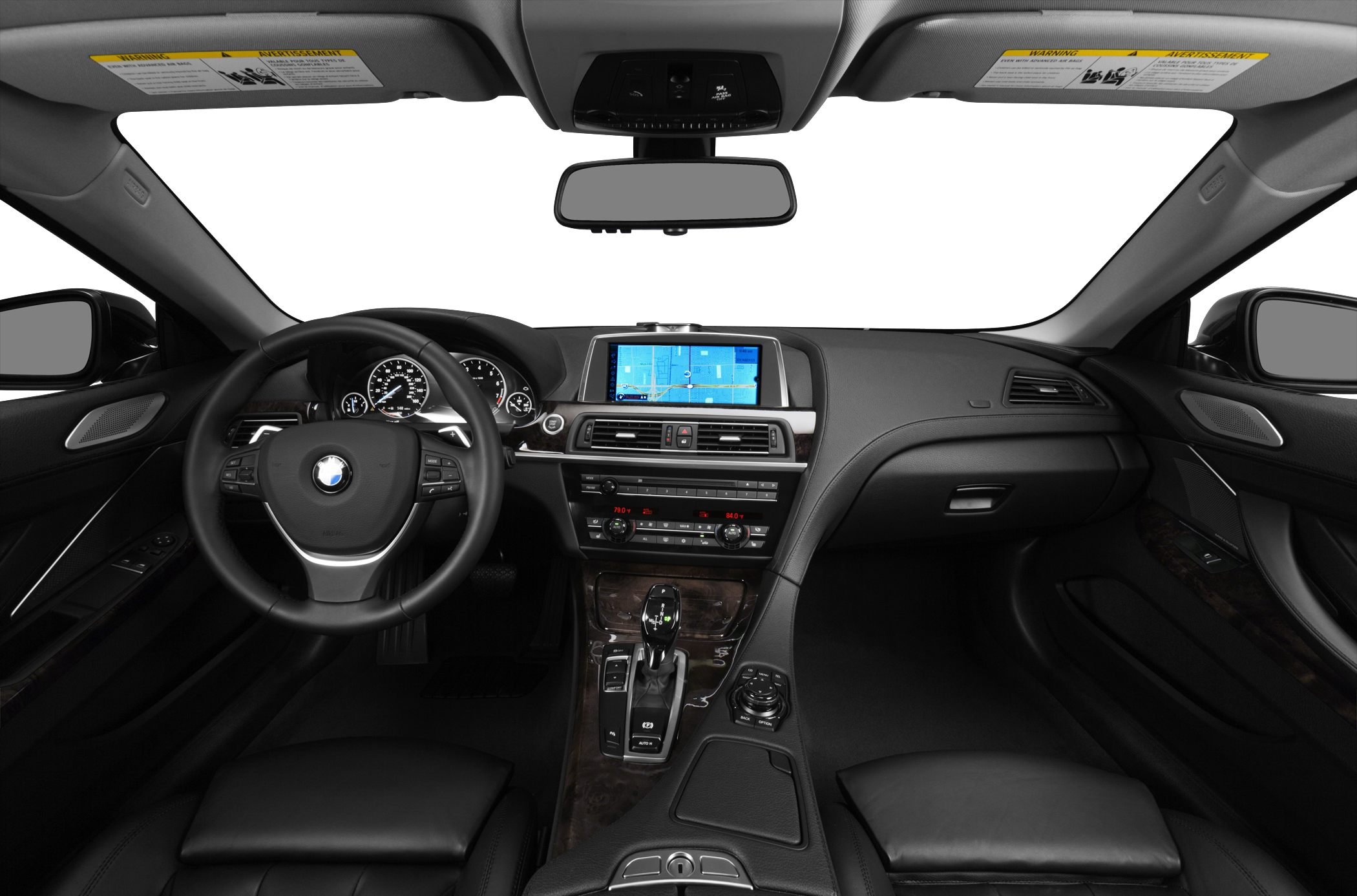 Dashboard with infotainment screen and multifunction steering wheel