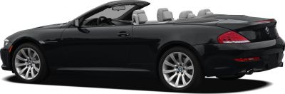 Convertible with open roof and multi-spoke alloy wheels