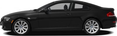Side profile of sleek coupe with alloy wheels and sporty design