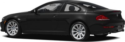 Side profile of sleek coupe with alloy wheels and sharp design lines