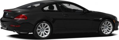 Black sleek coupe with alloy wheels and aerodynamic roofline