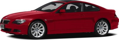 Red two-door coupe with alloy wheels side view