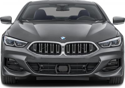 Front view with kidney grille and headlight design