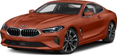 Front view with sharp headlights and kidney grille.