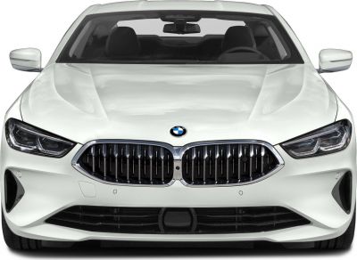BMW kidney grille and sleek headlights front view