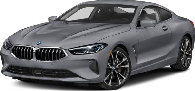 Front view with kidney grille and LED headlights in sleek coupe design