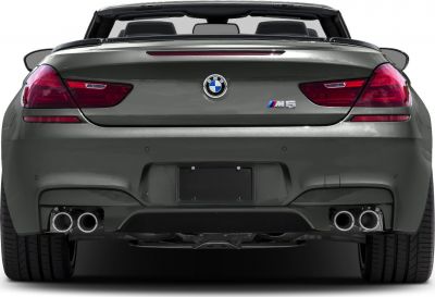 Rear view with quad exhaust and distinct tail lights