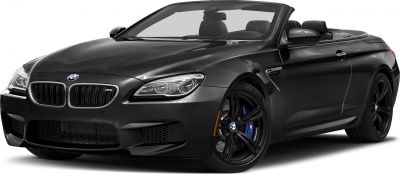 Front close-up of BMW M6 Convertible with grille and wheels