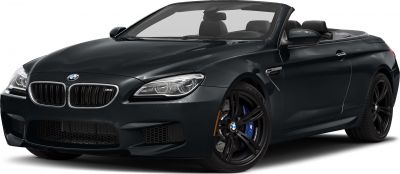 Front view of a convertible with signature grille and alloy wheels