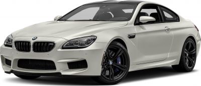 Front-side view of sporty coupe with black wheels and kidney grille