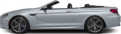 Silver convertible with open roof and sporty alloy wheels