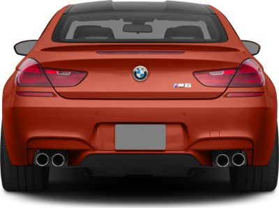 Rear view with quad exhausts and sporty taillights
