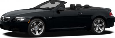 Convertible sports coupe with open roof and sleek black exterior