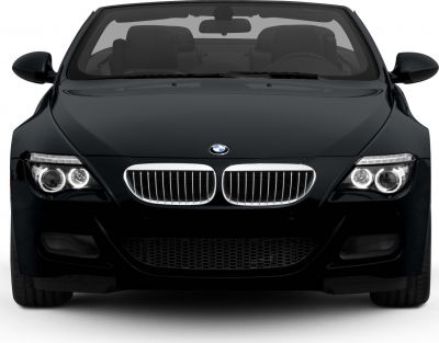 Front view with kidney grille and angel eye headlights