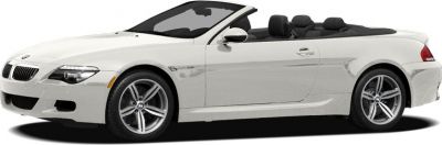 White convertible luxury coupe with soft top and sporty wheels