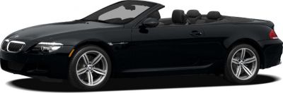 Black convertible coupe with sporty 5-spoke alloy wheels and open roof