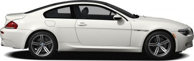 Sleek coupe side profile with alloy wheels and aerodynamic design