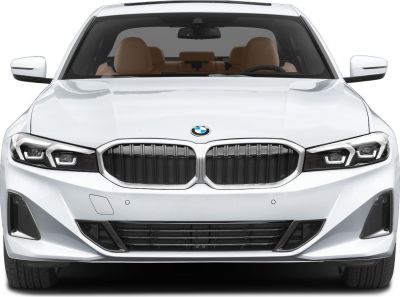Front view with kidney grille and LED headlights