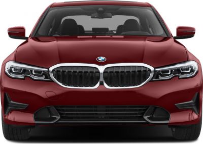 Front view with kidney grille and LED headlights