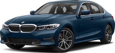 Front three-quarter view showing kidney grille and headlights
