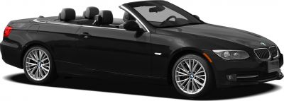 Convertible vehicle with open roof and alloy wheels