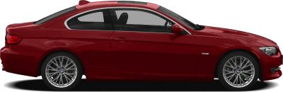 Side profile of a sleek 2010 coupe with sporty alloy wheels