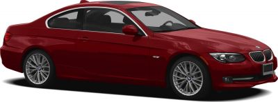 Red coupe with sporty alloy wheels and sleek modern design