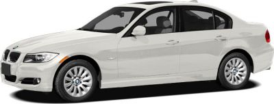 White luxury sedan with facelift design and alloy wheels