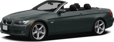 Convertible car with open roof and sporty alloy wheels