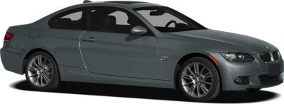 Side profile of a two-door coupe with alloy wheels