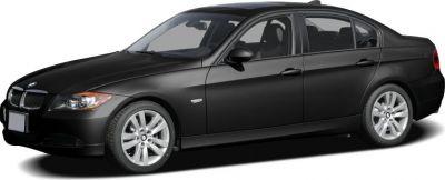 Black sedan with sporty alloy wheels and sleek elegant design