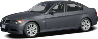 Front side profile of a 4-door sedan with alloy wheels