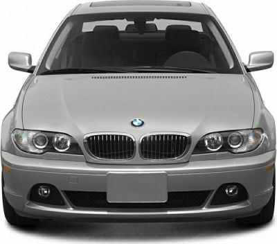 Front facade with grille and dual round headlights