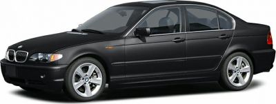 Sleek black four-door sedan with alloy wheels and clean design lines