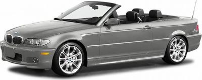 Convertible with open soft top and sporty alloy wheels