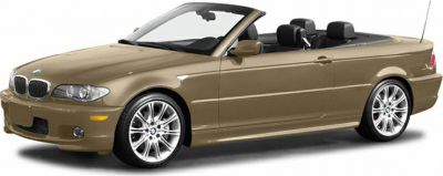 Convertible with open-top and sporty alloy wheels in brown color.