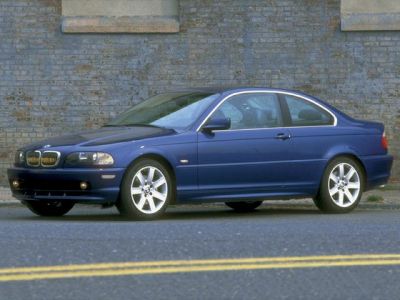 Sporty two-door coupe with alloy wheels parked by brick wall