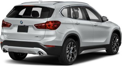 White SUV rear and side with dual exhaust and modern tail lights