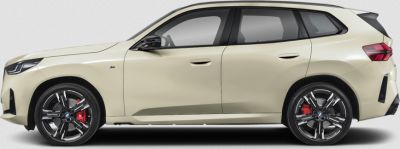 Side profile with black alloy wheels and red brake calipers